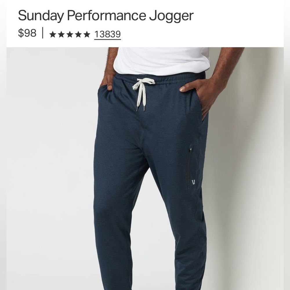 Vuori Ink Blue Sunday Performance Joggers